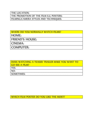 Media questionnaire | DOCX