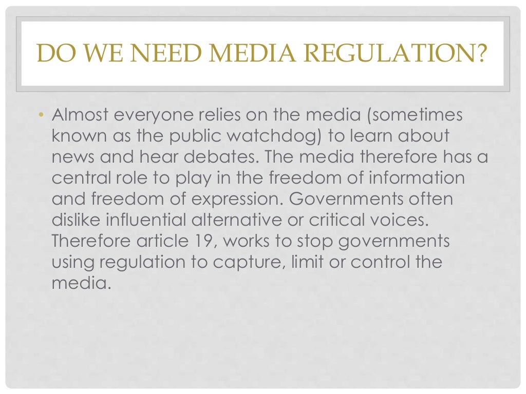 Media Regulation