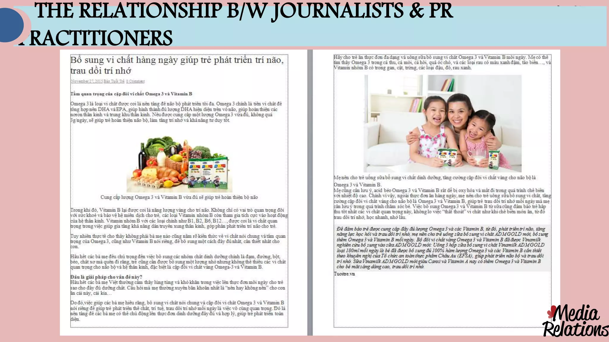 THE RELATIONSHIP B/W JOURNALISTS & PR
PRACTITIONERS
 