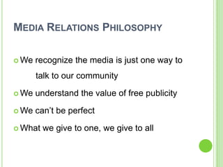 Media Relations Class