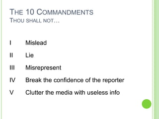 Media Relations Class