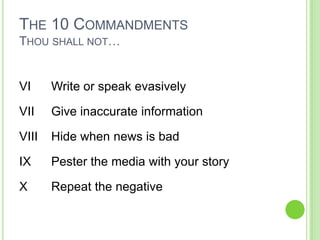 Media Relations Class