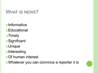 Media Relations Class