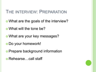 Media Relations Class