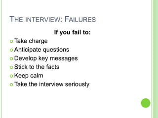 Media Relations Class