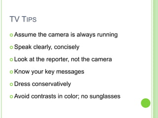 Media Relations Class