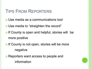 Media Relations Class