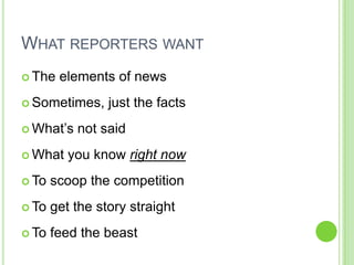 Media Relations Class