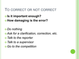 Media Relations Class