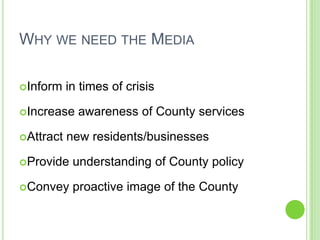 Media Relations Class