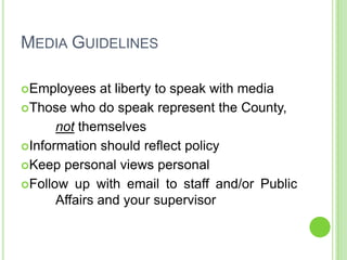 Media Relations Class