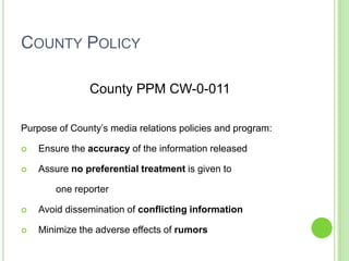 Media Relations Class