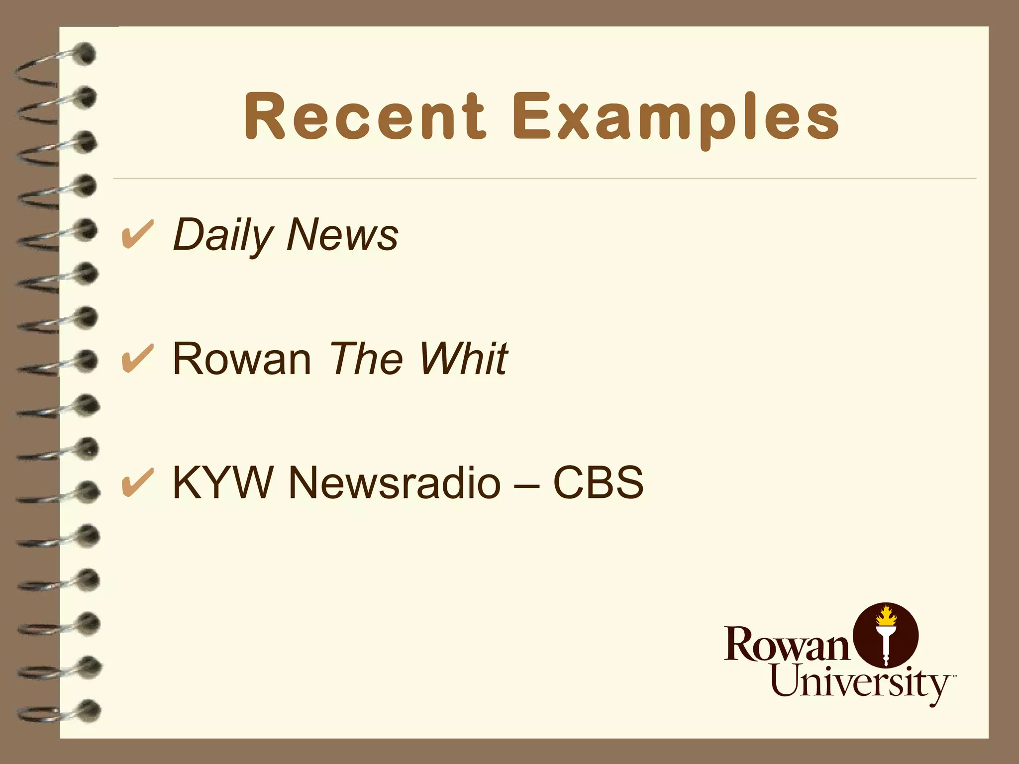 Recent Examples Daily News Rowan  The   Whit KYW Newsradio – CBS  