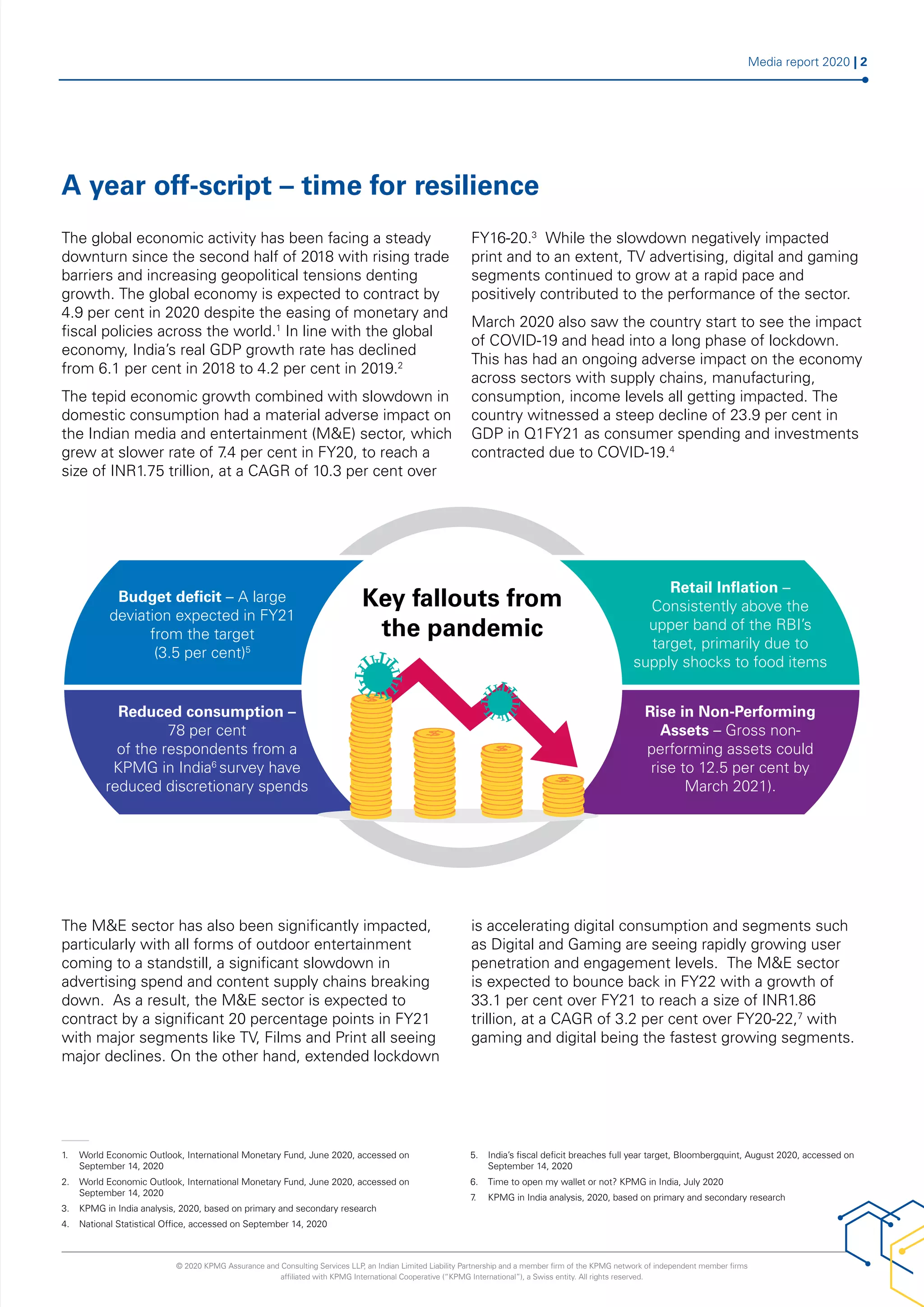 KPMG Report 2020- 'A year off script: Time for resilience' | PDF