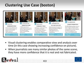 Clustering Use Case (boston)
• Visual clustering enables comparative view and analysis over
time (in this case showing inc...