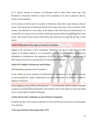 Discuss the role of media in election. What are the laws of election in ...