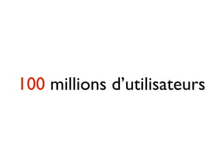 100 millions d’utilisateurs
 