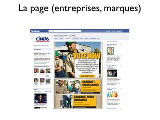 La page (entreprises, marques)
 