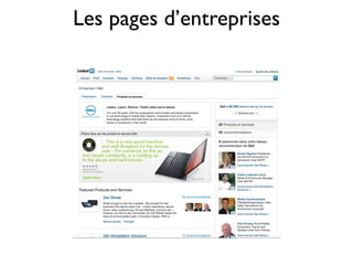 Les pages d’entreprises
 