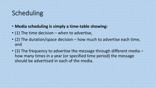 Medi a scheduling | PPTX