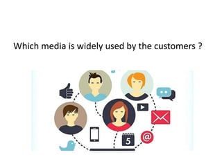 Which media is widely used by the customers ?
