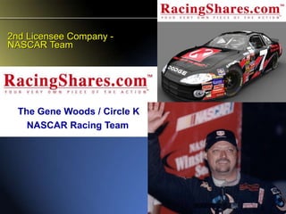 2nd Licensee Company -  NASCAR Team   The Gene Woods / Circle K NASCAR Racing Team 