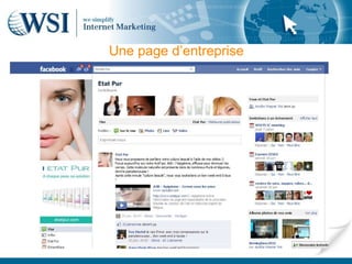 Une page d’entreprise
 