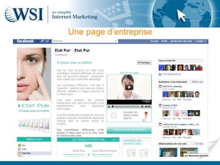 Une page d’entreprise
 