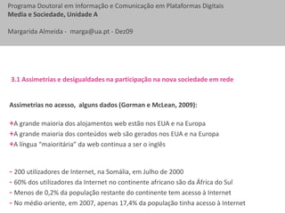 Novos padrões de organização e produção 