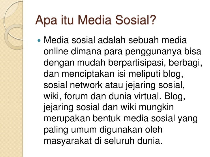 Media Sosial