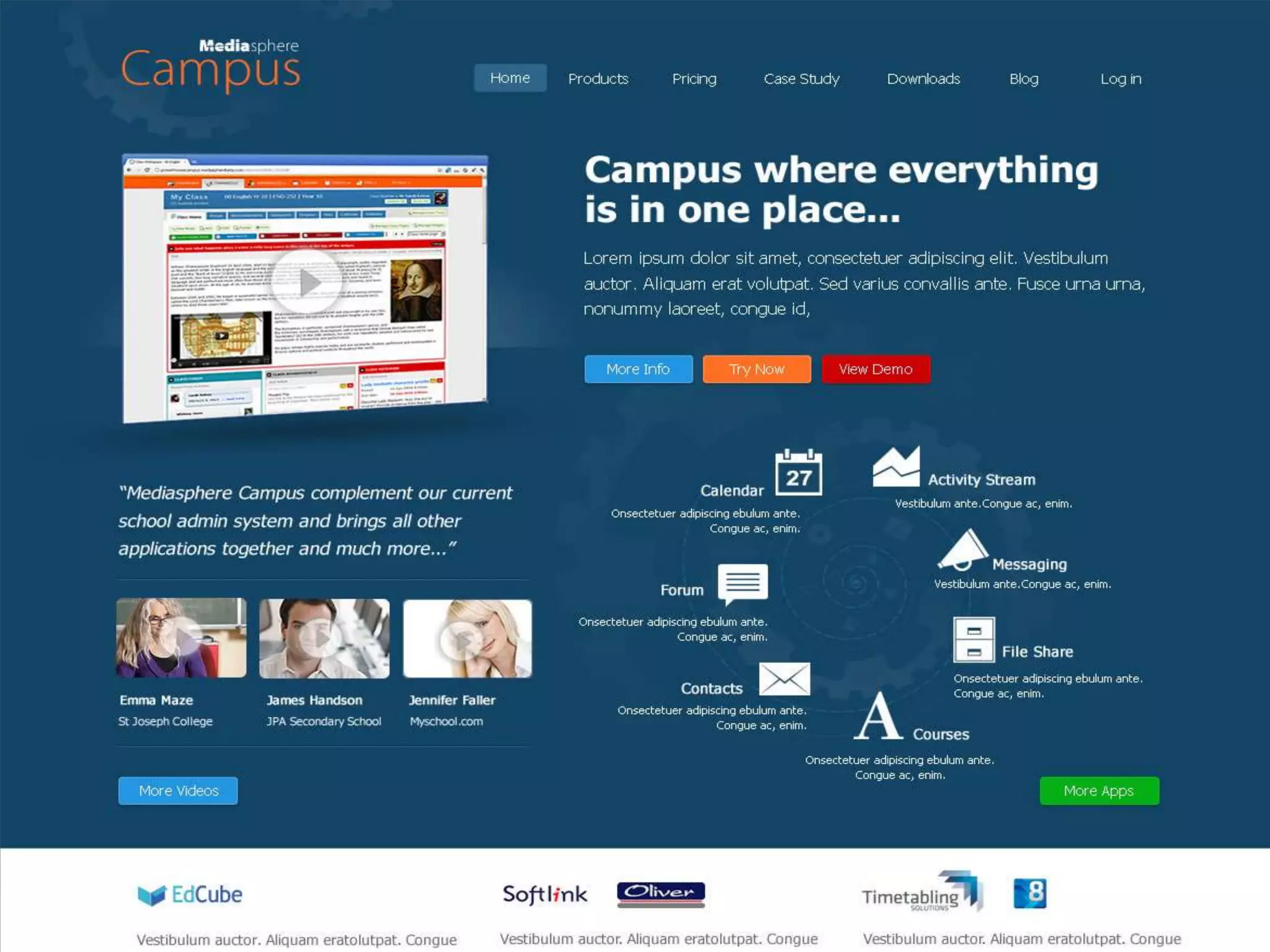 Edcube Learning Center Mediasphere Campus and EdCube e-Portfolios | PPTX