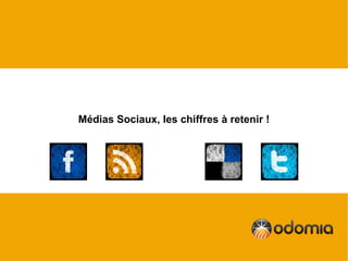 Médias Sociaux, les chiffres à retenir !
 