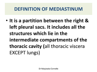 Comprehensive Overview of the Mediastinum: Anatomy and Divisions | PDF
