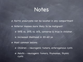 Mediastinal Mass