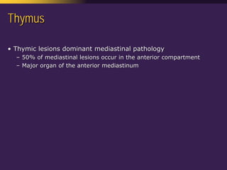 Mediastinal  Pathology  Compartmental  Approach
