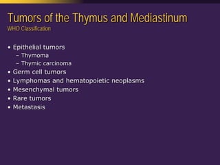 Mediastinal  Pathology  Compartmental  Approach