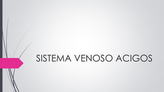 SISTEMA VENOSO ACIGOS
 
