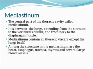 Comprehensive Anatomy of the Mediastinum and Heart Structures | PPTX