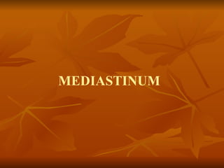 MEDIASTINUM
 