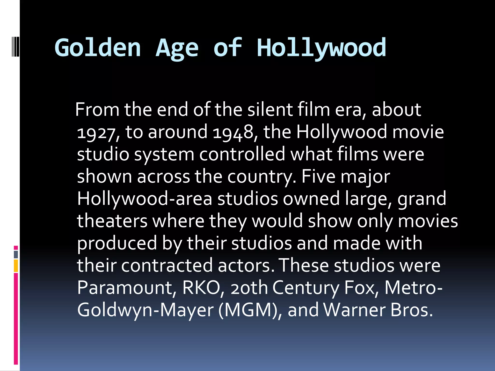 History of Hollywood | PPTX