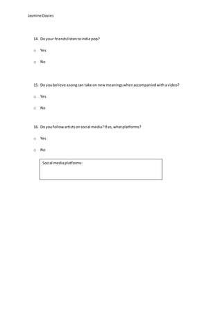 Media studies audience research questionnaire | DOCX