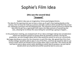 Media Studies Evaluation Presentation - "Who's Somebody"