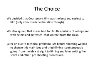 Media Studies Evaluation Presentation - "Who's Somebody"