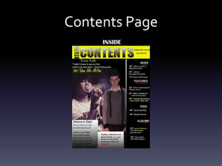 Contents Page
 