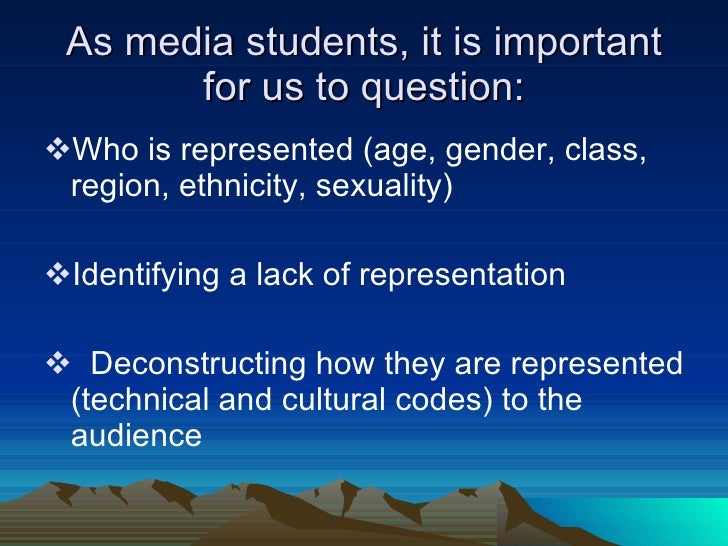 Media studies gcse representation