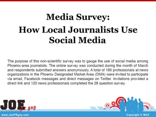 Media Survey: How Local Journalists Use Social Media   