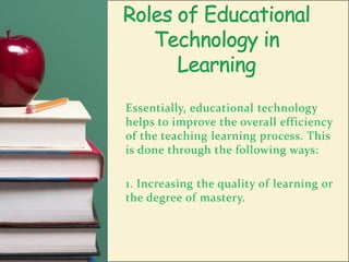 For reflecting on what they have learned and how they come to know it.