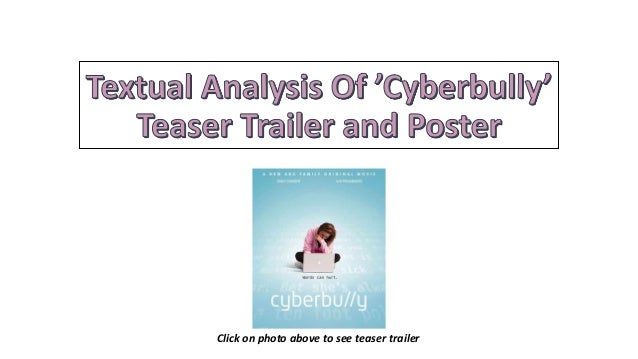 textual analysis of teaser trailer and poster cyberbully