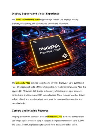 Dimensity 7360 MediaTek Dimensity 7360_ Features, Specs, Performance & Everything You ...