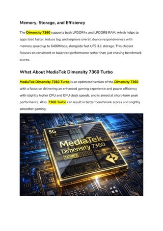 Dimensity 7360 MediaTek Dimensity 7360_ Features, Specs, Performance & Everything You ...